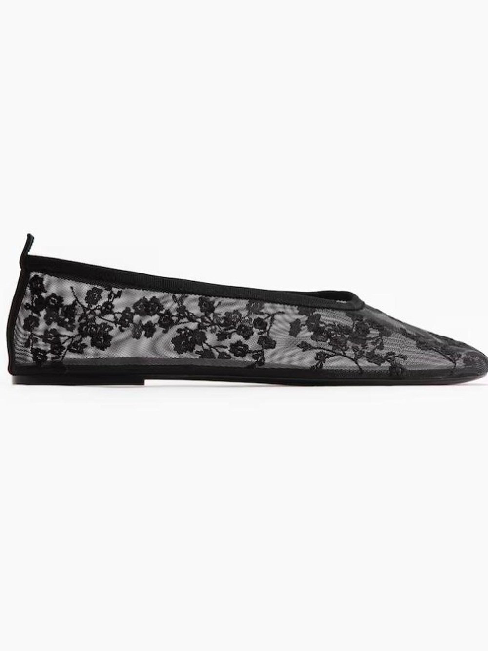 H&M Black Lace Mesh Ballet Flats